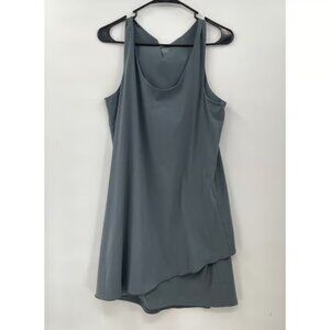 Toad&Co Womens Tank Dress Sleeveless Layered Hem Casual Medium Gray